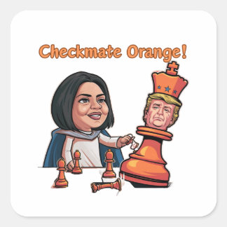 Die Niederlage des orangen Königs Quadratischer Aufkleber
