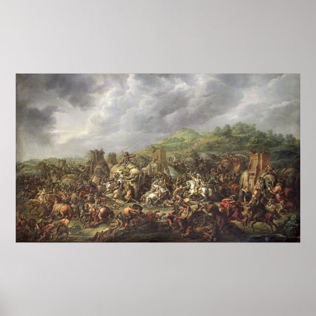 Die Niederlage Porus durch Alexander den Großen Poster (Vorne)