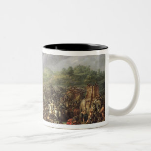 Die Niederlage von Porus durch Alexander der Groß Zweifarbige Tasse