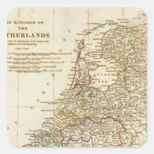 Die Niederlande 9 Quadratischer Aufkleber