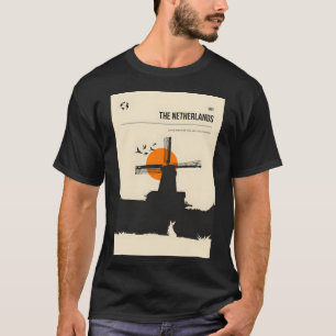 Die Niederlande Holland Vintage Minimal Retro Reis T-Shirt