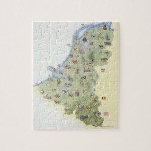 Die Niederlande, Karte, die Eigenschaften Puzzle