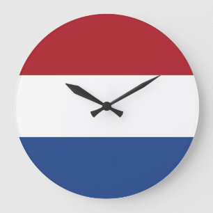 Die niederländische Flagge Große Wanduhr