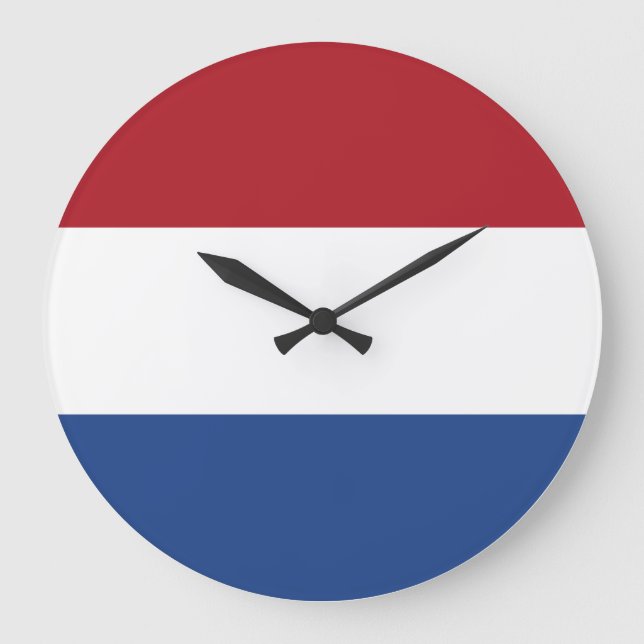 Die niederländische Flagge Große Wanduhr (Vorderseite)