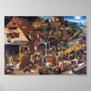 Die niederländischen Sprichwörter   Pieter Bruegel Poster
