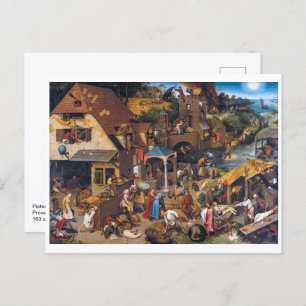 Die niederländischen Sprichwörter   Pieter Bruegel Postkarte