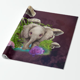 Die Niedliche Babyelephon Geschenkpapier