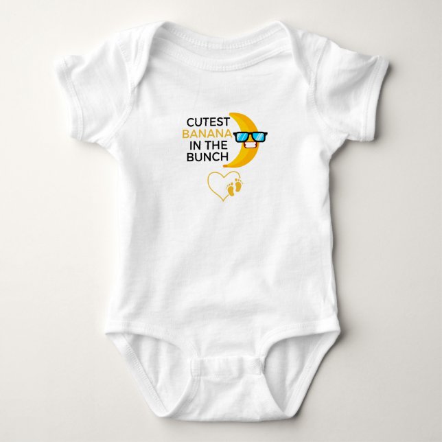 Die niedliche Banane im Bunch Baby Strampler (Vorderseite)