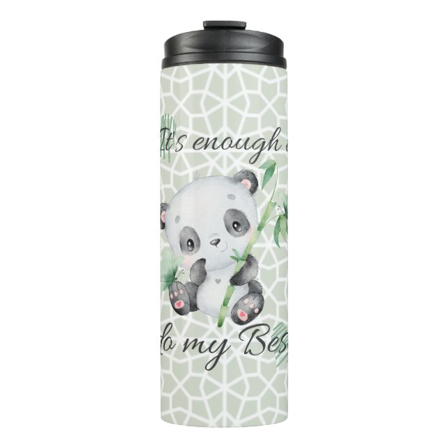 Die | Niedliche Bejahungen | Panda Thermosbecher (Vorderseite)