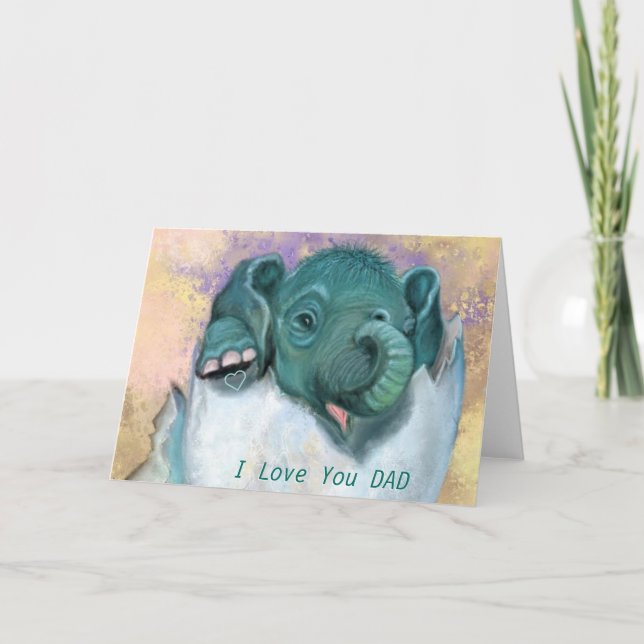 Die Niedliche Elefantenschattierung der Funny Vate Karte (Vorderseite)