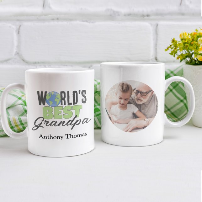 Die niedliche Großmutter Kaffeetasse (World's Best Grandpa custom photo mug)