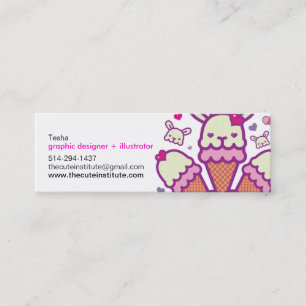 die niedliche Institutkarte Mini Visitenkarte