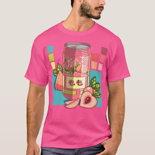 Die Niedliche japanische Pfirsichdose T-Shirt (Vorderseite)
