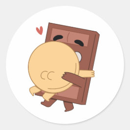 Die Niedliche Liebe von Hug Pancake und Choco Vale Runder Aufkleber