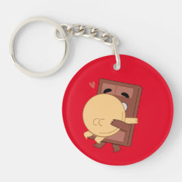 Die Niedliche Liebe von Hug Pancake und Choco Vale Schlüsselanhänger