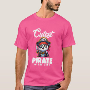 Die Niedliche Pirate in der Crew Panda Bärenjunge  T-Shirt
