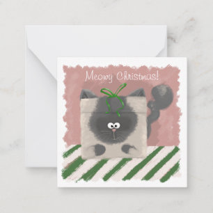 Die niedliche Weihnachtskarte ist von Hand bemalt Mitteilungskarte
