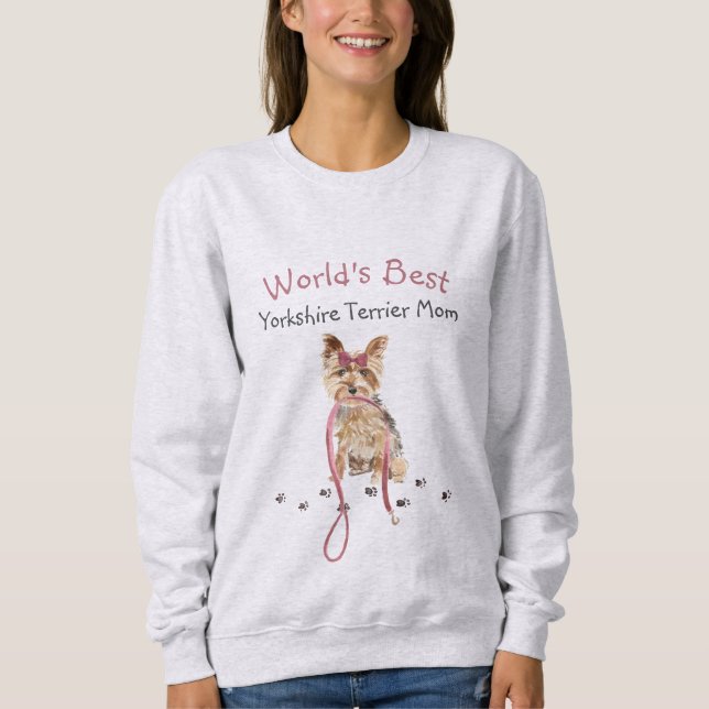 Die niedliche Yorkshire Terrier Mama Sweatshirt (Vorderseite)