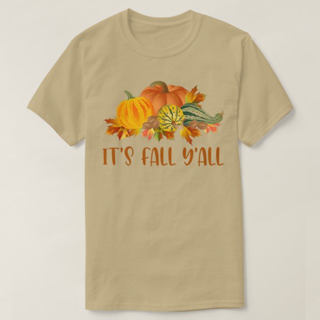 Die Niedlichen Pumpkins im Herbst stürzen T-Shirt (Design vorne)
