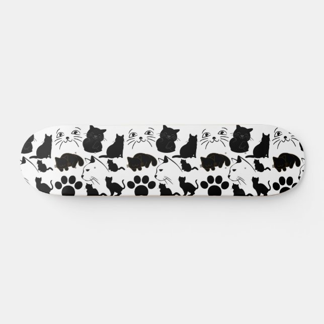 DIE Niedlichen SCHWARZKATZPATTER Skateboard (Horizontal)