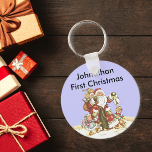 Die Niedlichen Weihnachtskids des Babys Schlüsselanhänger