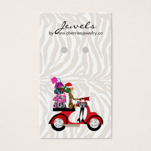 Die Niedlichen Zebra Bow Schmuck-Karten sammeln Ro