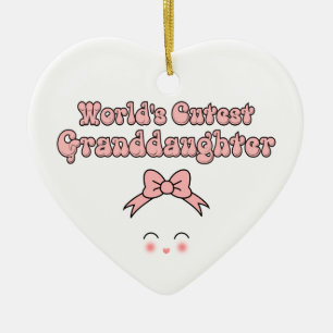 Die niedlichste Enkelin der Welt Keramikornament