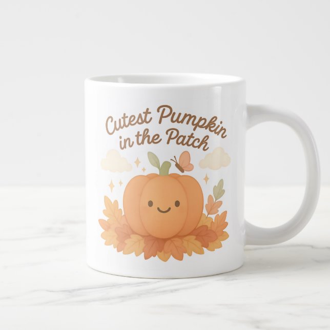 Die Niedlichsten Pumpketten im Patch Fall Design V Jumbo-Tasse (Rechts)