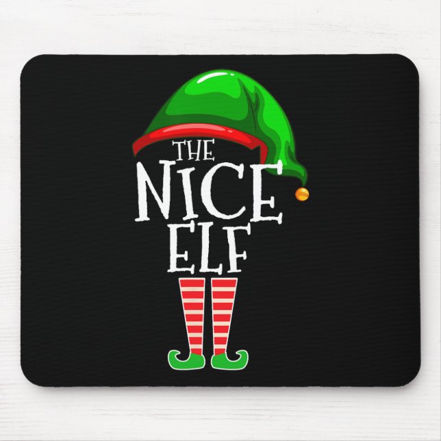 Die Nizza-Elf-Gruppe passt zu Weihnachten Mousepad (Vorne)