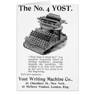 Die No. 4 Yost Schreibmaschine