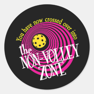 Die No-Volley-Zone Runder Aufkleber