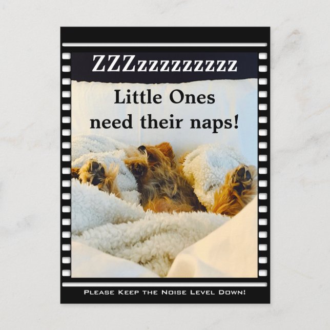 Die Noise Level Down-Karte behalten Postkarte (Vorderseite)