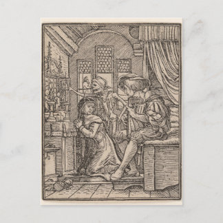 DIE NONNE, AUS DEM TOTENTANZ (HANS HOLBEIN) POSTKARTE