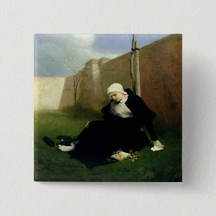 Die Nonne im Kloster-Garten, 1869 Button