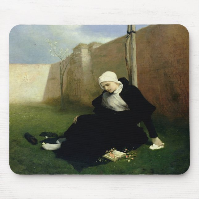 Die Nonne im Kloster-Garten, 1869 Mousepad (Vorne)