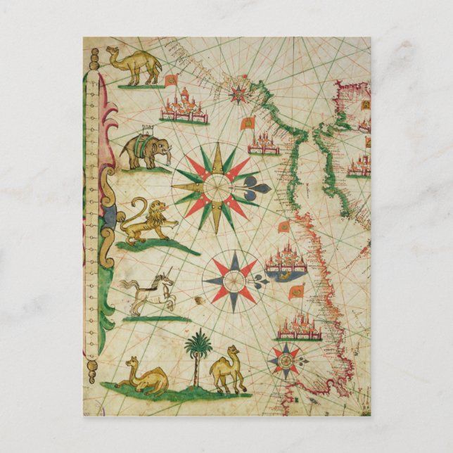 Die Nordafrikanische Küste aus einem nautischen At Postkarte (Vorderseite)