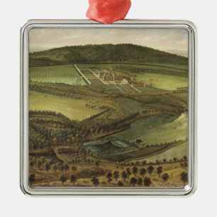 Die Nordaussicht des Hampton Court, c.1699 (Öl O Ornament Aus Metall