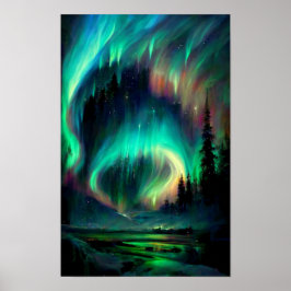 Die Nordlichter, Aurora Borealis, Alaska Poster
