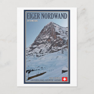 Die Nordwand des Eiger Postkarte