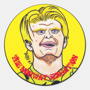 Die norwegische Sensation Runder Aufkleber