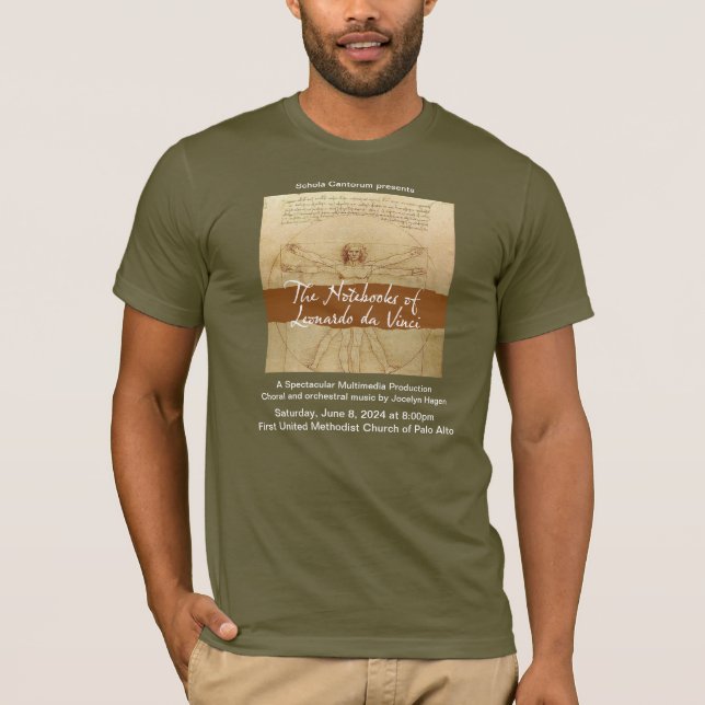 Die Notebooks von Leonardo da Vinci Concert T-Shir T-Shirt (Vorderseite)