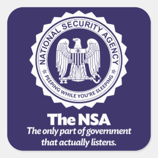 Die NSA Quadratischer Aufkleber