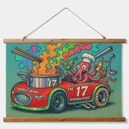 Die Nudeln (die Ramen-Rakete) Wandteppich Mit Holzrahmen