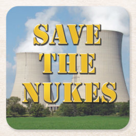 Die Nukes gerettet Rechteckiger Pappuntersetzer