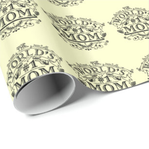 Die Nummer Eins-Mama der Welt Vintage Flourish Geschenkpapier