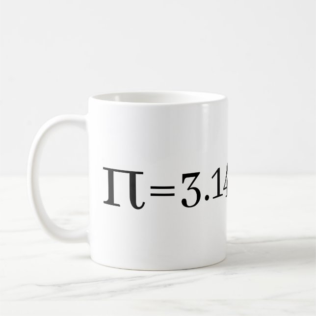 Die Nummer Pi Mathe & Science Liebhaber Kaffeetasse (Links)