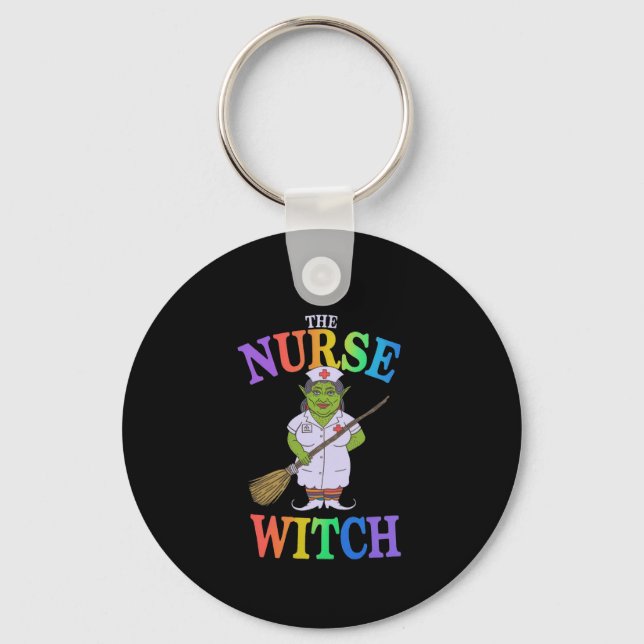 Die Nurse Hexe hat eine unheimlich schöne Hallowee Schlüsselanhänger (Vorderseite)