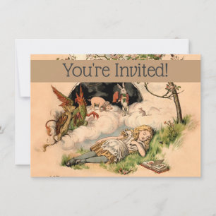 Die Nursery Alice 1890 Vintage Wunderland Cover Einladung