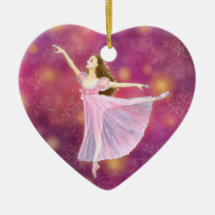 Die Nussknacker-Ballett-Herz-Form-Verzierung - Keramik Ornament