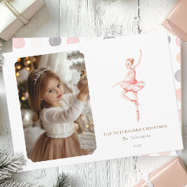 Die Nussknacker-Weihnachts-Ballerina-Fotokarte Feiertagskarte